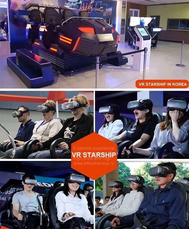 Theme Park Immersive 9d Vr Game Machines 6 Seater Roller Coaster Cinema Simulator