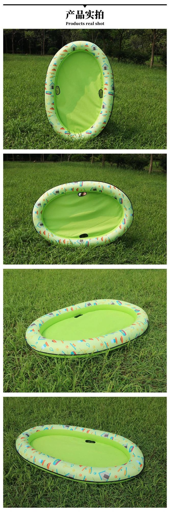 Green Color PVC Pet Pool Float Pet Dog Inflatable Water Play Toys for Puppy