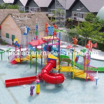 Amusement Water Park Playground Equipment with Kids Water Splash Slide