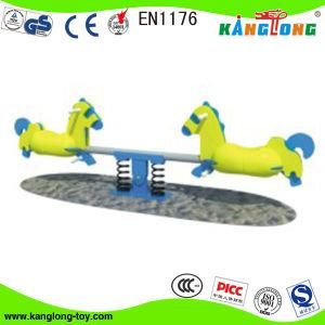Outdoor Horse Teeterboard for Two Kids