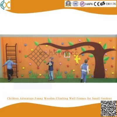 Children Adventure Funny Wooden Climbing Wall Frames for Small Gardens