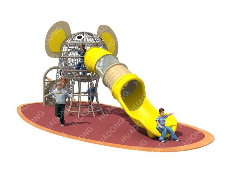 Amusement Outdoor Climbing Net Elephant Slide Playground