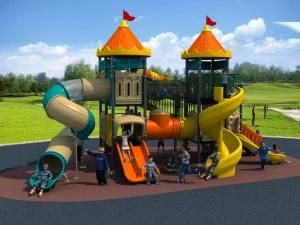 Plastic Material and Outdoor Playground Type Kids Play Equipment Slides (HD16-026A)