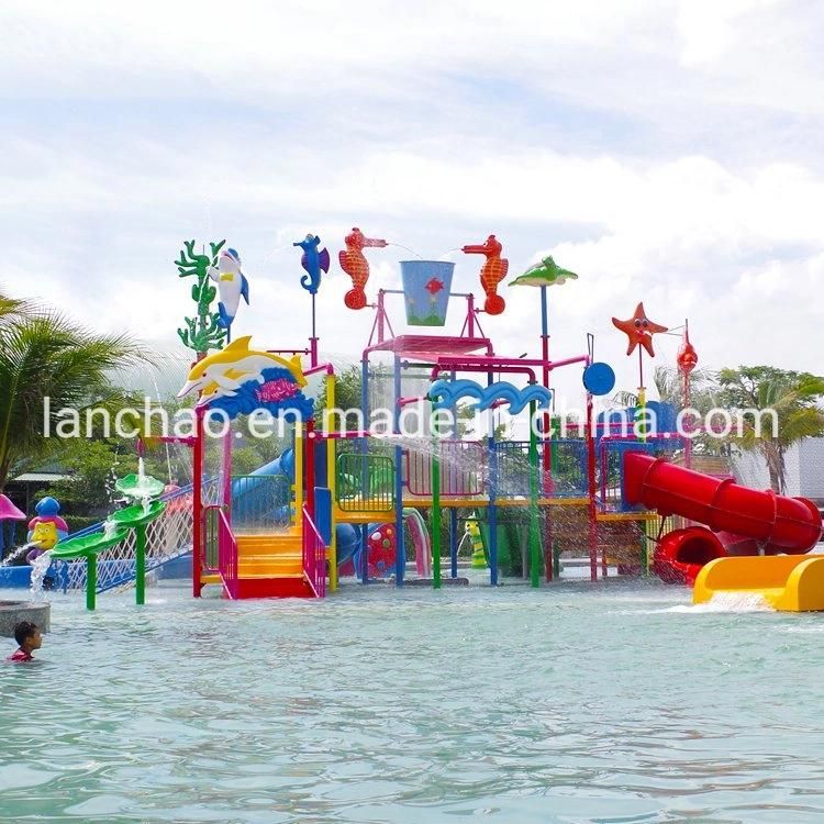 Fiberglass Splash Water Park Playground with Bucket