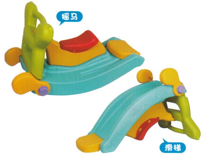 Kindergarten Plastic Pink Rabbit Slide for Kids