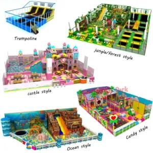 Indoor Children Playarea 1000sqft with Cosplay House Kids Amusement Soft Playground with Multi Slides