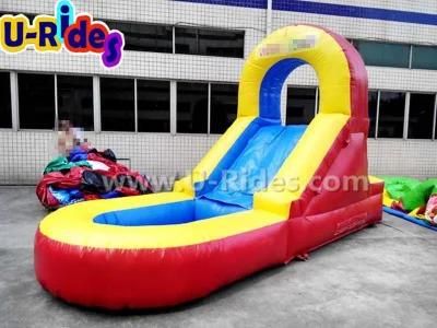 Plato PVC durable inflatable water slider inflatable bouncer slide with pool for sale