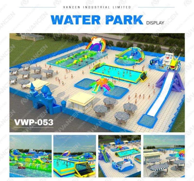 Hot Sale Inflatable Water Slide Giant Inflatable Water Park with Pool for Adults