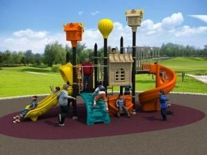 Plastic Material and Outdoor Playground Type Kids Play Equipment Slides (HD15A-122B)
