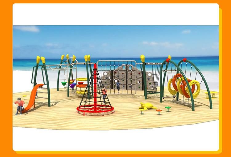 Plastic Backyard Climbing Wall Structure Outdoor Playground Children Slide Jungle Gym for Kids