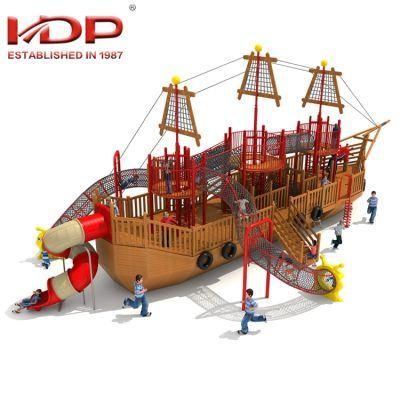 New Design Children Outdoor Playground Wooden Pirate Ship Theme