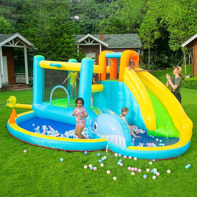 Inflatable Slide with Pool for Kids Palying Water Games or Bobo Balls