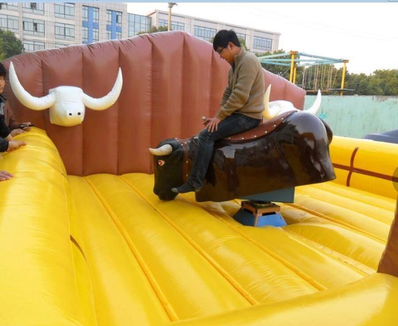 Crazy Rodeo Bull with Inflatable Mattress, Mechanical Bull for Sale