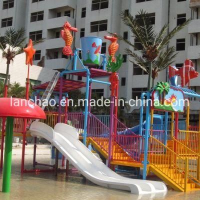 Outdoor Water Park Splash Playground with Kids Water Slide