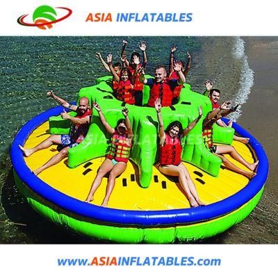 0.9mm PVC Tarpaulin Inflatable Towable Boat Toys, Inflatable Disco Boat for Adults