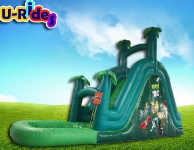 Ben 10 cartoon inflatable water slide inflatable slide for water park