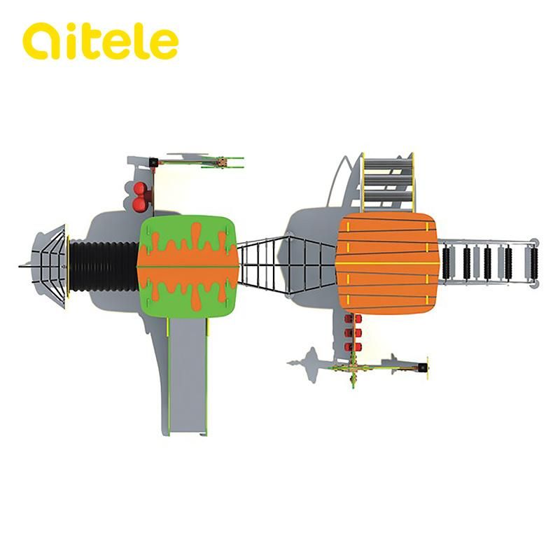Outdoor Playground Equipment Children Playground Slide with HDPE (PE-22201)