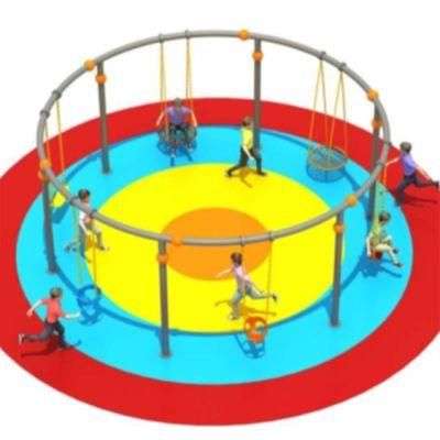 Park Outdoor Playground Equipment Square Kids Round Swing Set