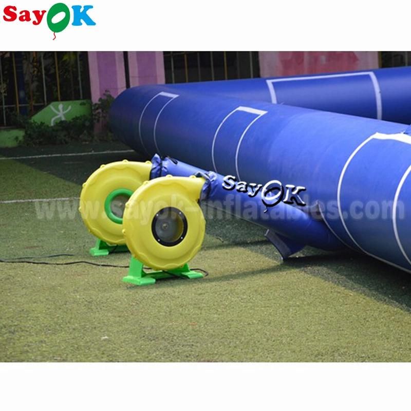 Big Blue Inflatable Rugby Court with Logo Printing