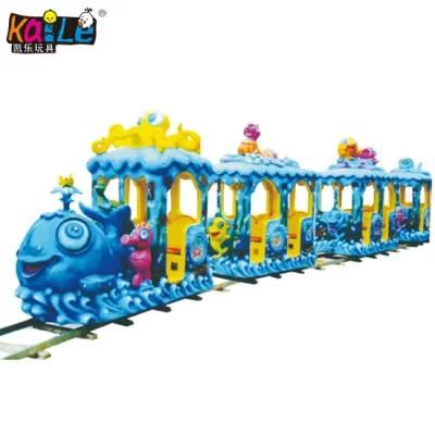 Ocean Whale Kids Trackless Amusement Park Rides Electric Baby Train (KL6046)