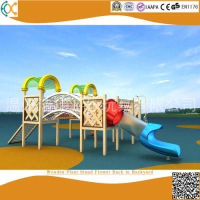 Attractive Children Climbing Wooden Outdoor Playground with Net