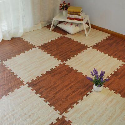 Tatami Living Room Mats Playmat Wood Grain Pattern Printed Floor Tile