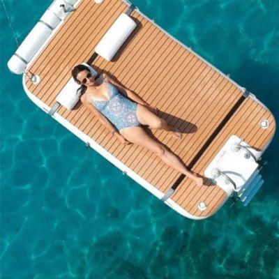 Factory Price Custom Antislip Water Mat Yoga Inflatable Floating Dock Platform