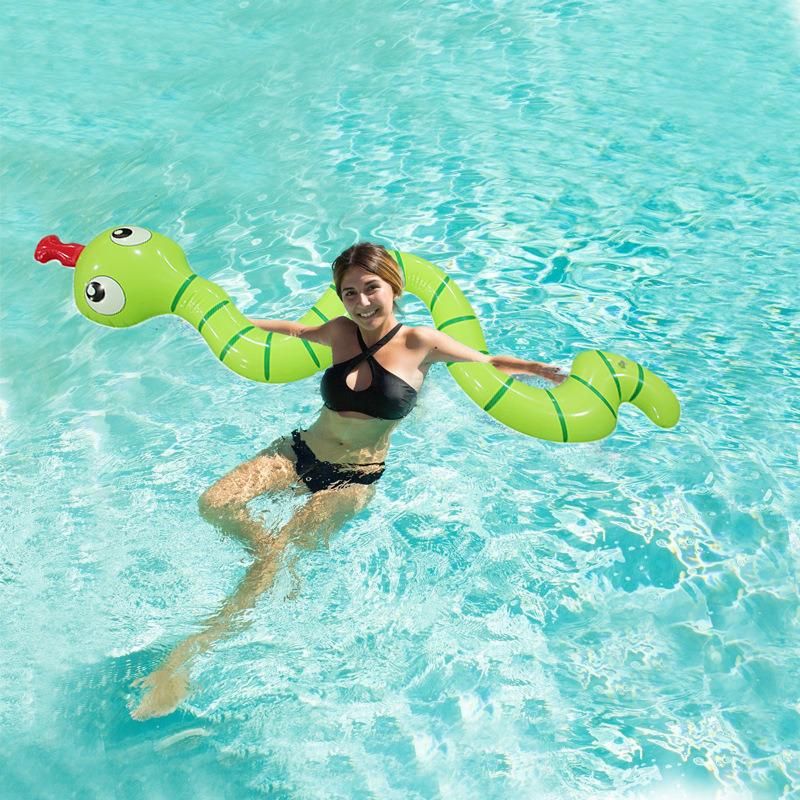 Summer Water Play Toys Inflatable PVC Floating Stick Snake Swimming Stick