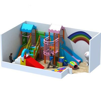 Rainbow Color Wooden Soft Gym Children Bar Center Toddle Fun Mat Play House Colorful Indoor Playground