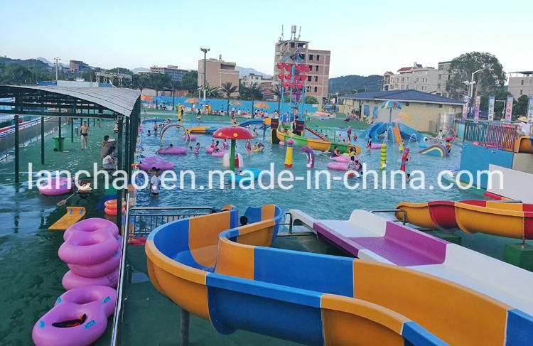 Fiberglass Kids Amusement Park Water Playground with Slides