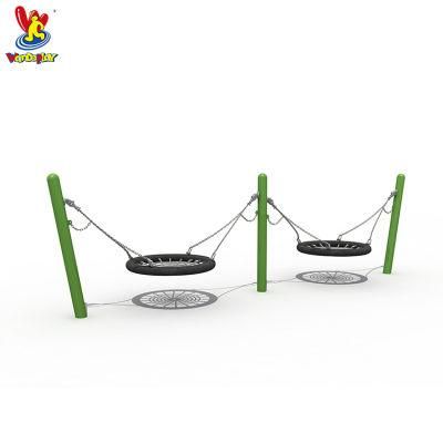 Wandeplay Kids Outdoor Playground Galvanized Double Swing Sets for School