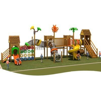 Customized Park Wooden Slide Climbing Outdoor Kids Playground Equipment Y79