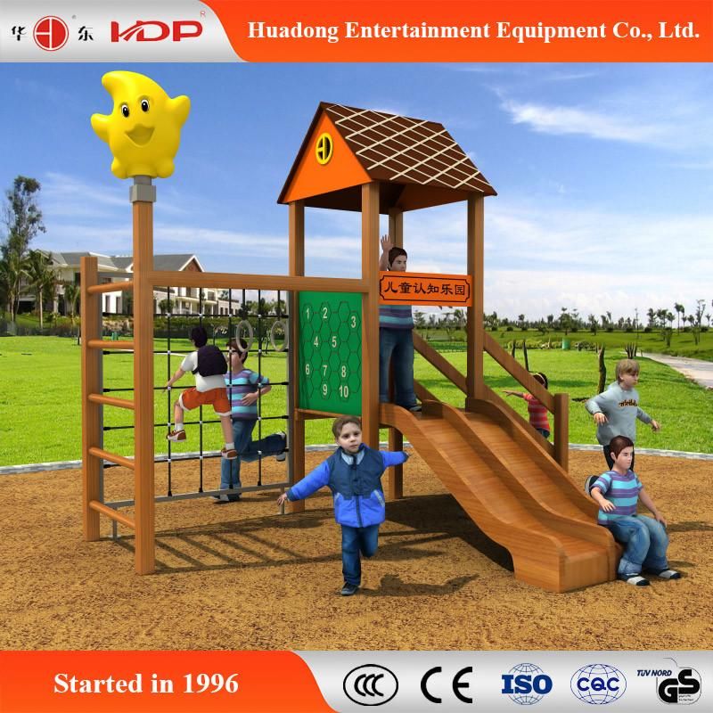 2017 Outdoor Playground Slide Equipment Amusement Park Wooden Series (HD-MZ053)