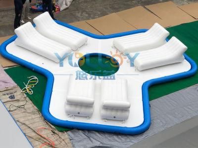 Inflatable Floating Island Yacht Sun Lounger Platform