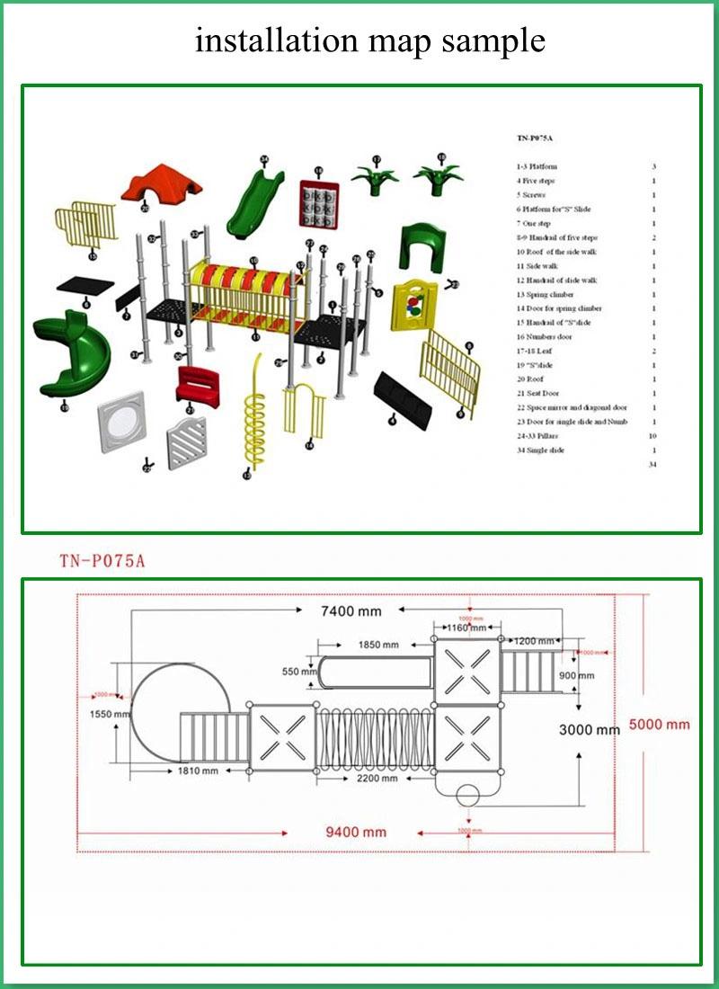 Fashion Design Residential Plastic Outdoor Playground Equipment