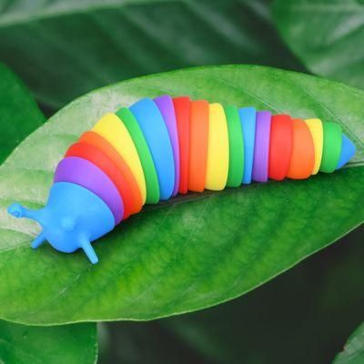 Top Sale Cute Carpenterworm Toys Baby Toys PP Cartoon Fidget Slug Decompression Toy Educational Toy