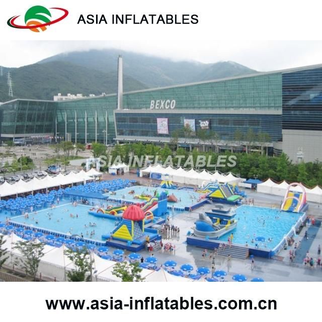 Above Ground Mobile Frame Swimming Pool / Steel Frame Swimming Pool