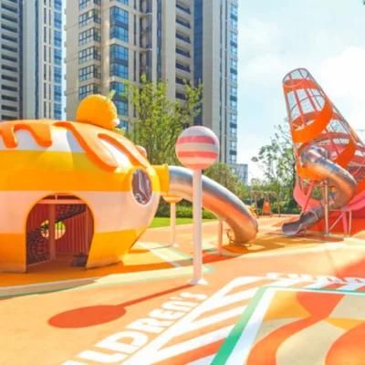 Customized Community Children&prime; S Outdoor Playground Equipment Large Slide Climbing Frame
