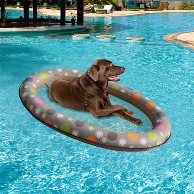 Hot Sale Color PVC Puppy Inflatable Toy Round Pool Float
