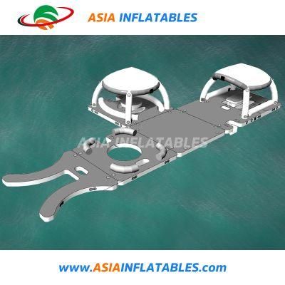 Drop Stitch Inflatable Floating Water Platform, Inflatable Floating Island with Tent