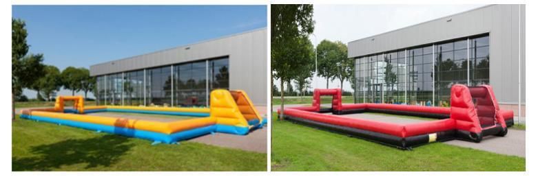 Funny Inflatable Soccer Field Football Pitch Air Palyground Inflatable Soap Football Field