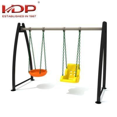 2018 New Children Metal Frame Outdoor Playground Two Seat Swing