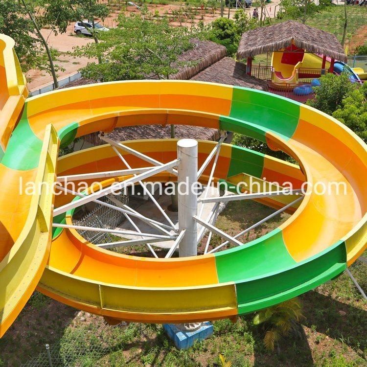 Closed and Open Fiberglass Water Amusement Slide for Aqua Park