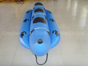 4-8 Person Adventure Sport Game Floating Ocean Adventure Sport Game Toy Blue Color Inflatable Banana Boat