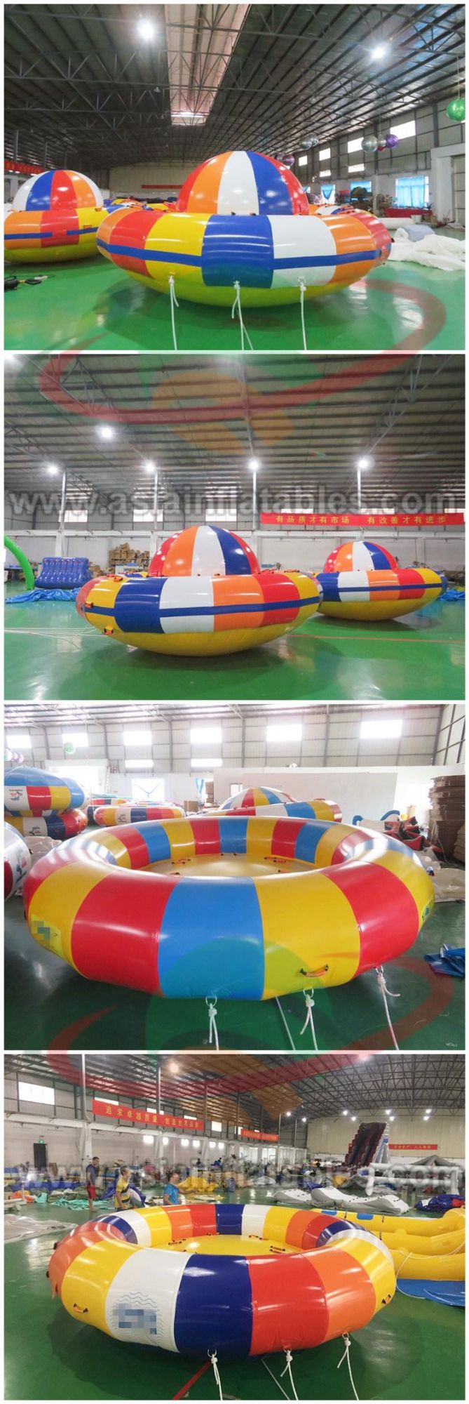 Inflatable Water Disco Boat Flying Towable Inflatable Water Spinning Toy