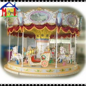 16 Seats Revolving Horses Court Carousel for Amusement Park