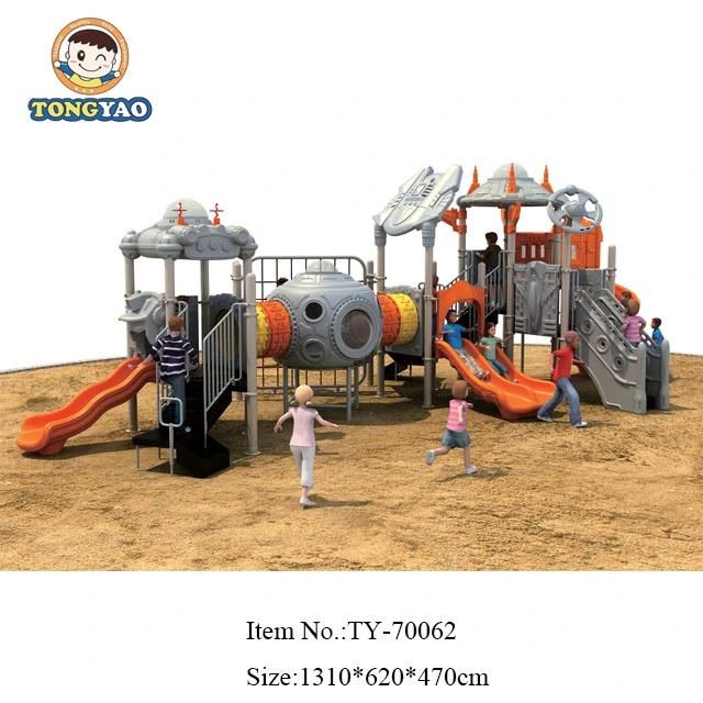 Ceapproved Plastic Steel Tube Slide Outdoor Playground (TY-70191)