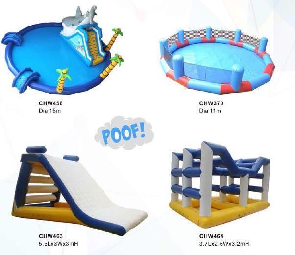 Giant Jungle Moving Ground Inflatable Pool Water Park for Sale Chw0002