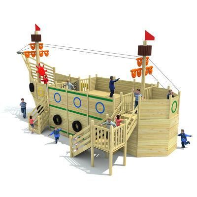 Children Outdoor Large Wooden Playground Amusement Equipment