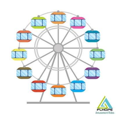 Flhope 20m Seamless Steel Pipe Ferris Wheel